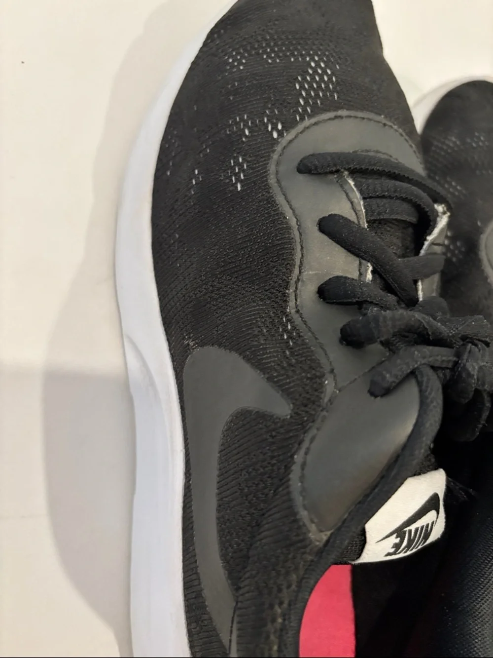 Nike Black Lace Sneakers with Pink Insoles - Picture 8 of 14